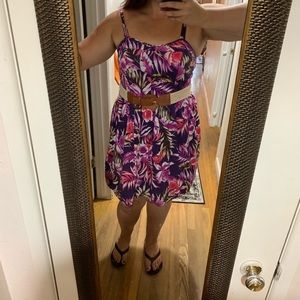 Purple Hawaiian Print Sundress 🌺